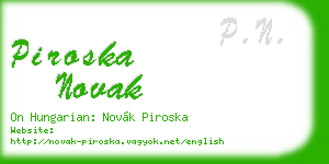 piroska novak business card