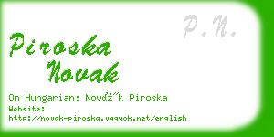 piroska novak business card